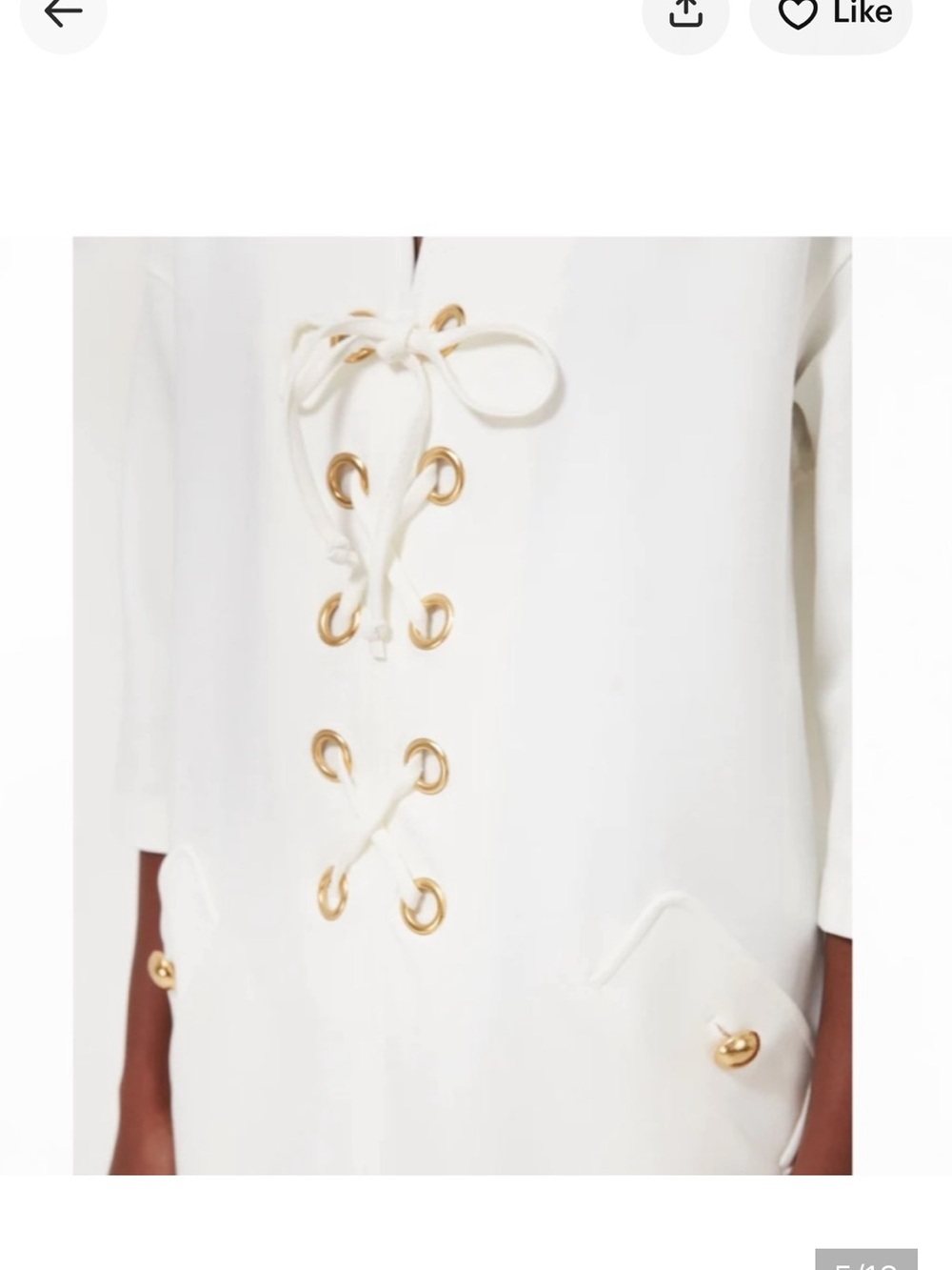 Tuckernuck Ellington ll white  Lace-Up Pullover dress